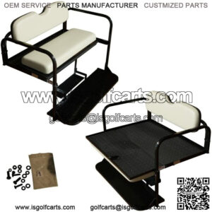 Yamaha Drive G29 Golf Cart Flip Folding Rear Back Seat Kit - Stone