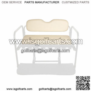 Golf Cart Rear Flip Seat Replacement Cushion Set (Club Car EZGO Yamaha) - Ivory
