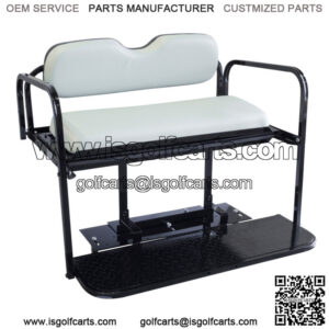 Yamaha Drive G29 Golf Cart Flip Folding Rear Back Seat Kit, 2007 & Up - White