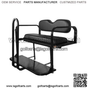 ProFX Rear Seat Kit with Grab Bar for EZGO RXV (2008-Up) Golf Cart - Black