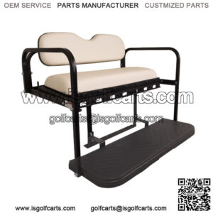 MACH3 Rear Flip Seat for Club Car DS 2000.5 & Up Golf Carts - Off White