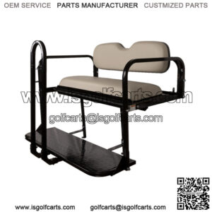 ProFX Rear Seat Kit with Grab Bar for Yamaha G29/Drive Golf Cart - Stone Gray