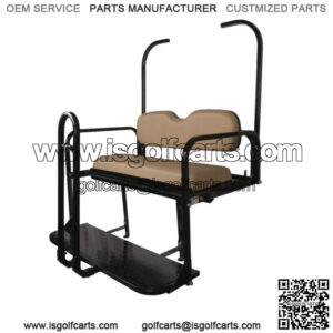 ProFX Rear Seat Kit with Grab Bar for EZGO TXT (1995-Up) Golf Cart - Tan