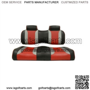 Black/Red Front Seat Cushion for Club Car Precedent Golf Cart 12-Up