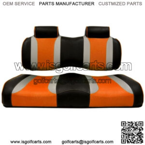 Golf Cart Seats for Club Car Precedent (2004-2011) - Black/Orange