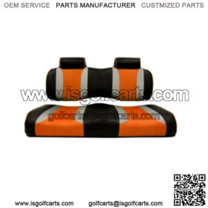 Black/Orange Front Seat Cushion for Club Car Precedent Golf Cart 12-Up