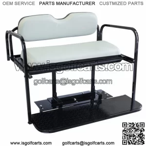 Yamaha G14,G16,G19, G22 Golf Cart Flip Folding Rear Back Seat Kit - Ivory