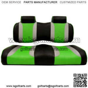Golf Cart Front Seats for E-Z-GO TXT/RXV (1994-Up) - Black/Green