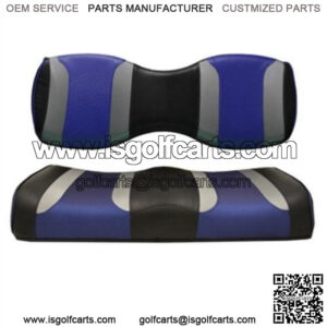 Golf Cart Rear Seat Covers for Genesis 250/300 - Black/Blue