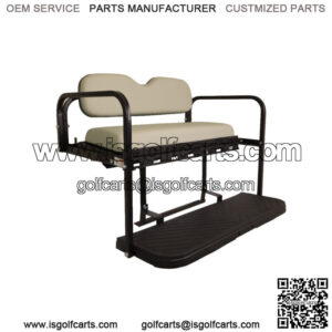 MACH3 Rear Flip Seat for Yamaha Drive2 Golf Carts 2017 & Up - Stone Gray