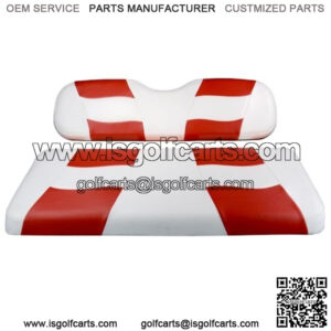 EZGO TXT Golf Cart Front Seat Cover, Riptide White and Red
