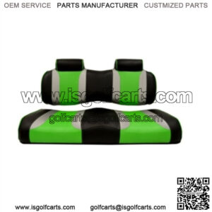 Black/Green Front Seat Cushion for Club Car Precedent Golf Cart 12-Up