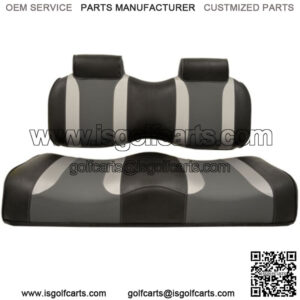 Golf Cart Seat Cushions for Yamaha Drive/Drive2 - Black/Grey