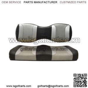 Golf Cart Rear Seat Covers for Genesis 250/300 - Black/Silver