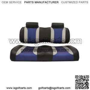 Black/Blue Front Seat Cushion for Club Car Precedent Golf Cart 12-Up