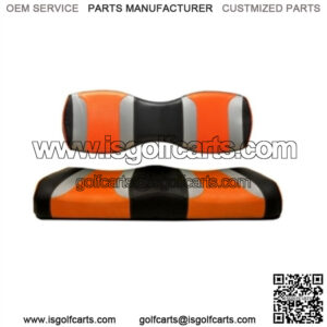 Golf Cart Rear Seat Covers for Genesis 250/300 - Black/Orange
