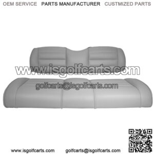 Premium Vinyl Seat Cushions for Mach3 Golf Cart Rear Seat - Light Graphite