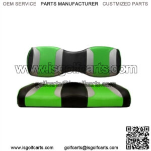 Golf Cart Rear Seat Cushions for Genesis 250/300 - Black/Green
