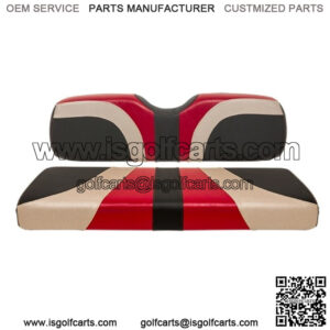 Blade Golf Cart Rear Seat Covers for Genesis 250/300 - Garnet/Champagne/Black
