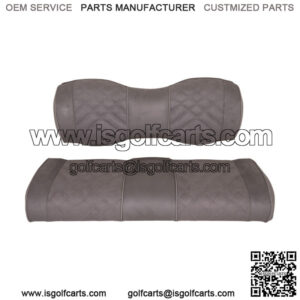 Suede Rear Seat Cushion Assembly for Genesis 250/300 Golf Cart Rear - Pewter