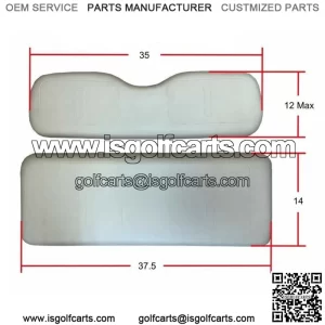 Red/Black Golf Cart Seat Cover w/ Extra Padding for EZGO TXT Medalist 94-13, 4PC