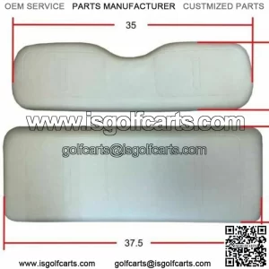 4PCS Golf Cart Seat Cover Black White Pleated For EZGO Valor/Freedom TXT 2014-Up