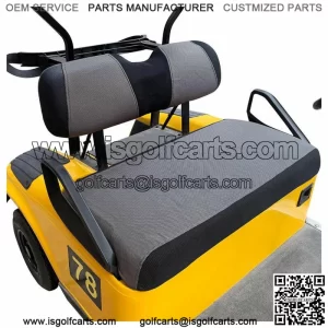 Golf Cart Front/ Rear Seat Cover For EZGO RXV TXT Club Car DS Gray Black S