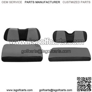 Golf Cart Front Rear Seat Covers For Club Car DS EZGO RXV TXT 4 Passenger - Gray