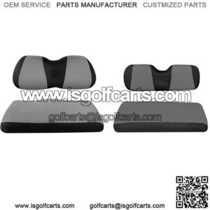 Grey Golf Cart Front Rear Seat Covers for Club Car Precedent Yamaha 4 Passenger