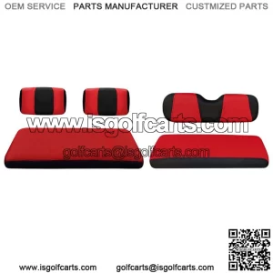 RED Golf Cart Front Rear Seat Covers for Yamaha G2 - G22,Club Car DS Pre-2000