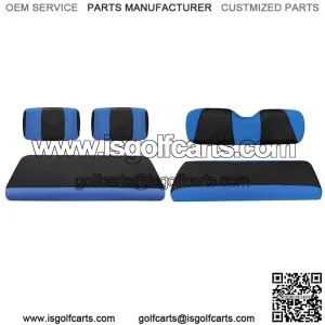 Blue Golf Cart Front Rear Seat Covers for Yamaha G2 - G22,Club Car DS Pre-2000