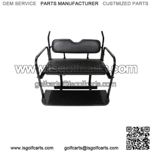 Rear Flip Seat Kit Back seat For 2000-2013 Club Car DS Golf Cart Folding Black