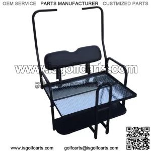 Rear Flip seat kit for Club Car Golf Cart DS (Black / 1982-2000) w/t grab bar