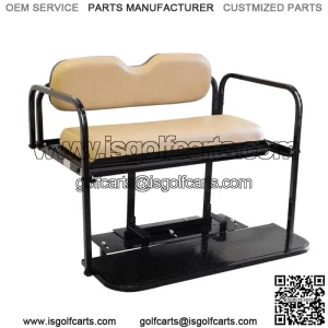 EZGO TXT Golf Cart Flip Folding Rear Seat Kit - Fits 1995 and Up - Tan