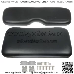 Black Front Seat Cushion with Hardware For EZGO Medalist TXT 1994-2013 Golf Cart