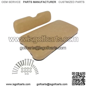 Tan Golf Cart Front Seat Cushion Set Fits EZGO TXT