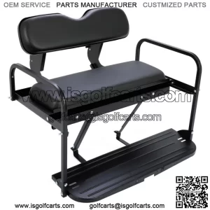 Rear Back Seat Kit Flip Folding Black Fit For Yamaha G14 G16 G19 G22 Golf Cart