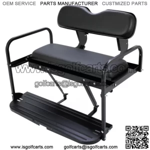 Rear Back Seat Kit For Yamaha G14 G16 G19 G22 Flip Folding Steel Frame Black