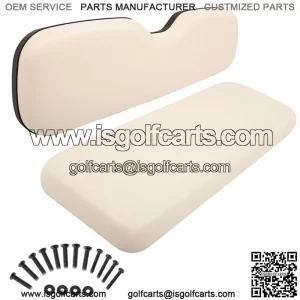 Universal White Golf Cart Rear Seat Cushion Set