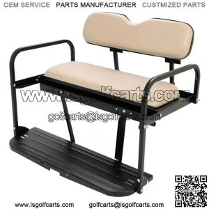 New Golf Cart Tan Flip Folding Rear Back Seat Kit For EZGO Marathon Pre-1994