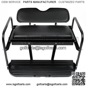 Black Flip Folding Rear Back Seat Kit For EZGO Marathon Pre-1994  Golf Cart