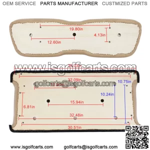 Tan Golf Cart Front Cushion Set Fit For Club Car DS