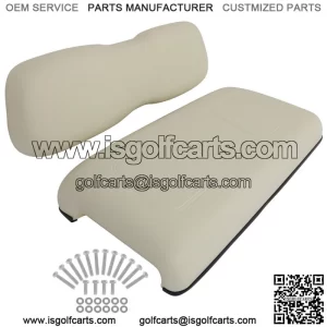 Fits Club Car DS Golf Cart Front Cushion Set White