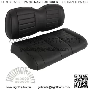 New Black Luxurious Golf Cart Front Seat Cushion Set Fits EZGO GOLF CART TXT