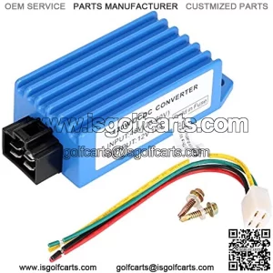 48V(28-60V) to 12V Golf Cart Voltage Reducer Converter for Yamaha Club Car, 10 Amp 120 Watts Dual Power Source