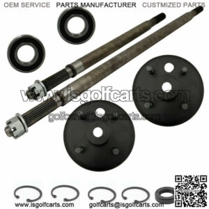 E-Z-GO Rear Axle and Brake Hub Drum Assembly Kit Elec. 1982+ Gas 2 cycle 1982-93