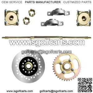815mm Rear Axle Shaft Assembly Kit w/Sprocket For Go Kart Quad Trike Drift Bikes