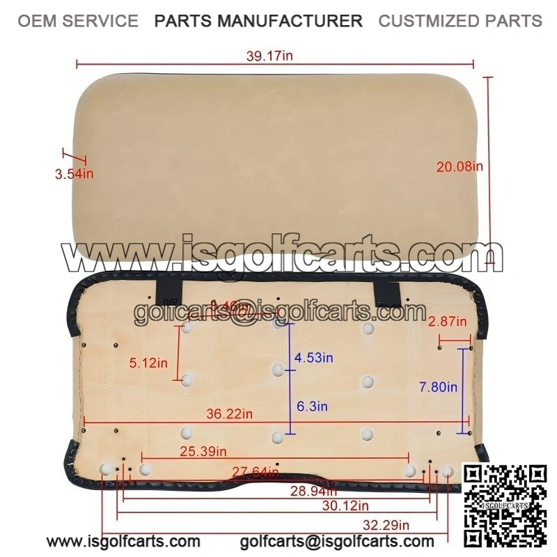Front Seat Cushion ?C Tan ?C for EZGO RXV