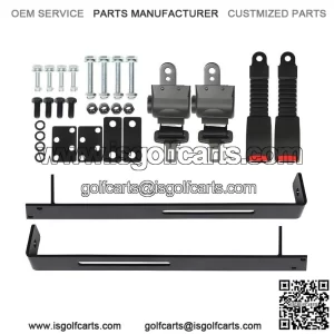 New Retractable Seat Belts Kit with Bracket for 2-Passenger EZGO, Yamaha, Club Car Golf Cart