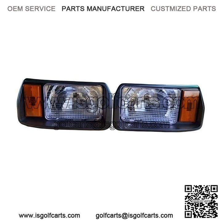 Club Car DS Golf Cart Headlights, Left and Right, Direct Fit Style